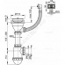 Сифон для кухонной мойки бутылочный с гибким переливом 3 1/2"x40/50 выпуск с нержавеющей решёткой D=115мм Alca Plast A447-DN50/40
