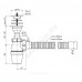 Сифон для умывальника бутылочный 1 1/2"x40 с гофрой 40х40 литой выпуск с нержавеющей решёткой D=70мм Орио А-32018