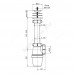Сифон для умывальника бутылочный 1 1/4"x40 с удлиненным патрубком выпуск с нержавеющей решёткой D=63мм Орио А-3205