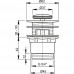 Клапан донный для умывальника с переливом латунь 1 1/4" L=42мм слив "клик-клак", пробка D=37мм хром Alca Plast A39