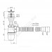 Сифон для умывальника бутылочный 1 1/2"x40 с гофрой 40х40/50 литой выпуск с пластиковой решёткой D=70мм Орио А-72019