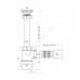 Сифон для умывальника бутылочный 1 1/4"x40 с гофрой 40х50 выпуск с нержавеющей решёткой D=65мм АНИ Пласт C1010