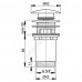 Клапан донный для умывальника с переливом латунь 1 1/4" L=69мм слив "клик-клак", пробка D=66мм хром Alca Plast A392C