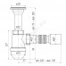 Сифон для умывальника/мойки бутылочный 1 1/2"x40 с гофрой 40х50 литой выпуск с нержавеющей решёткой D=70мм Ани АНИ Пласт C0510