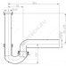 Сифон для кухонной мойки трубный 1 1/2"x50 с поворотным шарниром без выпуска HL HL100G/50