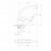 Смеситель для кухонной мойки ручка сбоку одноручный ПЛЮС ПСМ-335-КТ/017 Профсан PSM-335-017