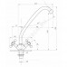 Смеситель для кухонной мойки двуручный СТАНДАРТ-А ПСМ-127-К/89 Профсан PSM-127-89