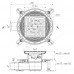 Трап регулируемый с "сухим" затвором Дн 50 с нержавеющей решёткой 150х150мм H75мм горизонтальный выпуск АНИ Пласт TVQ5612