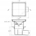Трап регулируемый с "сухим" затвором Дн 50 с нержавеющей решёткой 150х150мм горизонтальный выпуск АНИ Пласт TQ5812