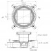 Трап регулируемый с гидрозатвором+механический сухой затвор Дн 50 нержавеющая сталь, под плитку 150х150мм H75 горизонтальный выпуск АНИ Пласт TVZ5812