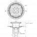 Трап регулируемый с гидрозатвором+механический сухой затвор Дн 50 с нержавеющей решёткой 150х150мм H147мм вертикальный выпуск АНИ Пласт THZ5712