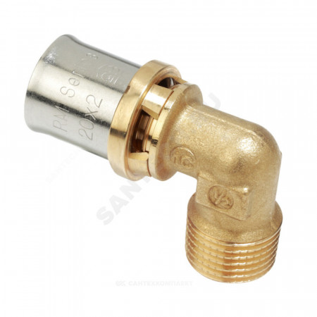 Угольник МП/PE-X латунь пресс Дн 20х3/4"х90гр НР RM127 Giacomini RM127Y047