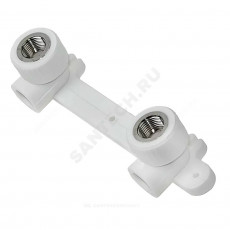 Планка PP-R монтажная белая Дн 25х1/2" ВР под смеситель с водорозетками PRO VALFEX 10124025-PRO