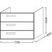 Комплект мебели 80 см Jacob Delafon Rythmik с раковиной EXO112-00, тумбой EB1309-G1C, Белый