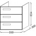 Комплект мебели 60 см Jacob Delafon Rythmik с раковиной EXR112-00, тумбой EB1306-N18, Белый