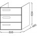 Комплект мебели 60 см Jacob Delafon Rythmik с раковиной EXQ112-00, тумбой EB1307-G80 Коричневый Лак