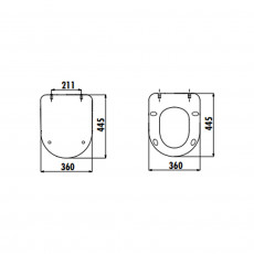 Creavit CREAVIT Крышка ЧЕРНАЯ МАТОВАЯ дуропласт с микролифтом (съемная) KC0903.01.1400E KC0903.01.1400E