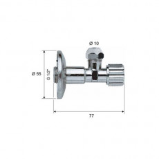 REMER Угловой вентиль для подключения смесителя 1/2"x3/8" 1171210